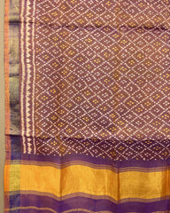 Purplish Booty Patola Stole - SindhoiPatolaArt