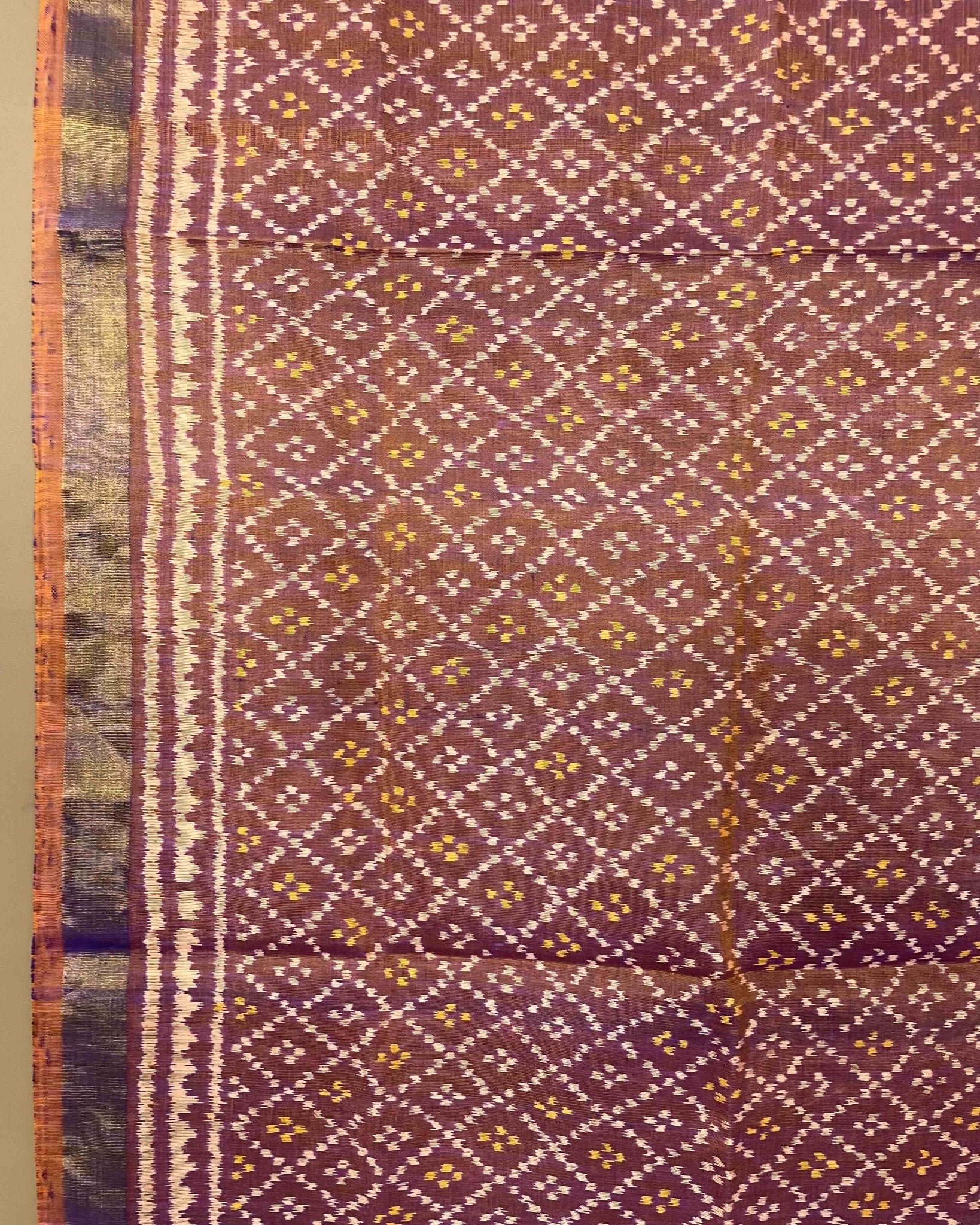 Purplish Booty Patola Stole - SindhoiPatolaArt