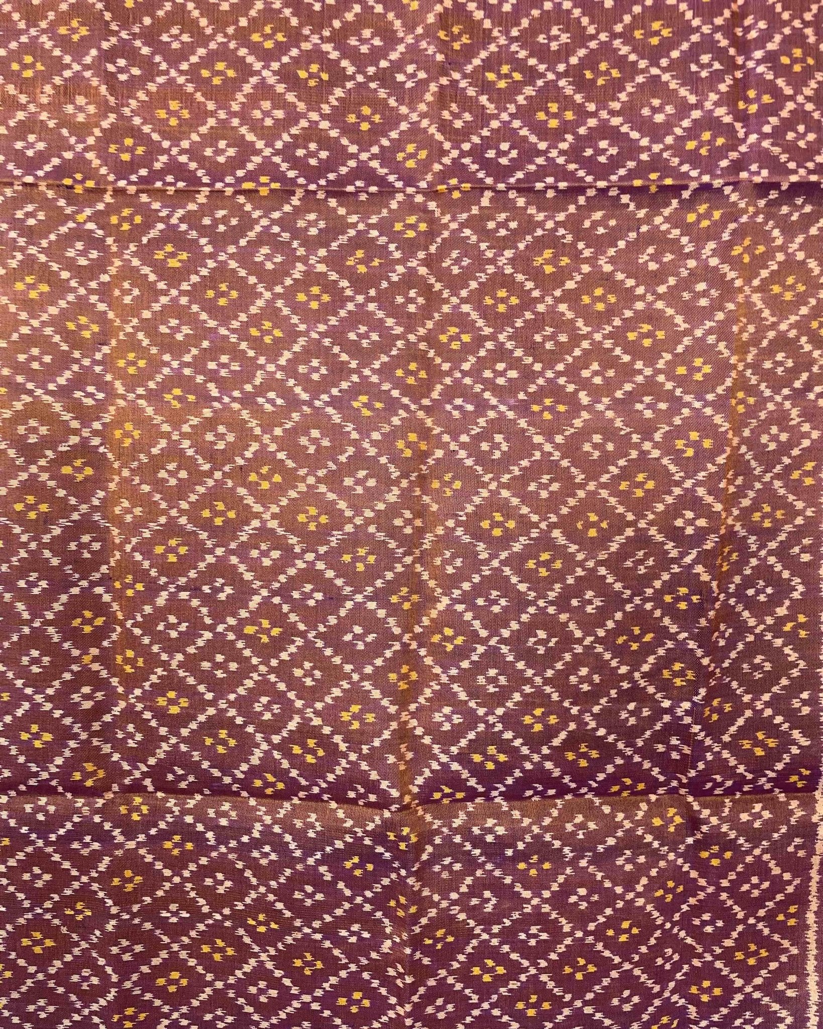 Purplish Booty Patola Stole - SindhoiPatolaArt