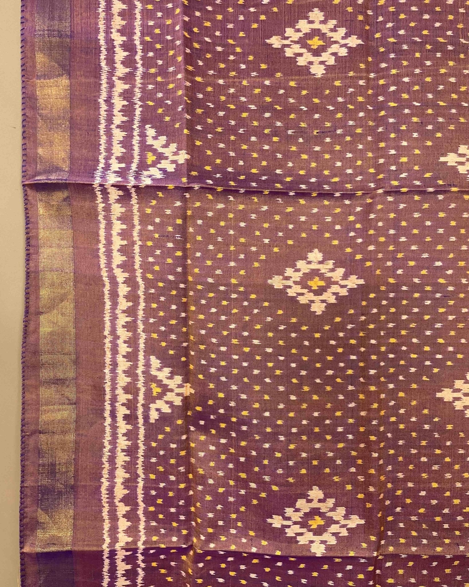 Purplish Panchanda Booty Patola Stole - SindhoiPatolaArt