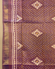 Purplish Panchanda Booty Patola Stole - SindhoiPatolaArt
