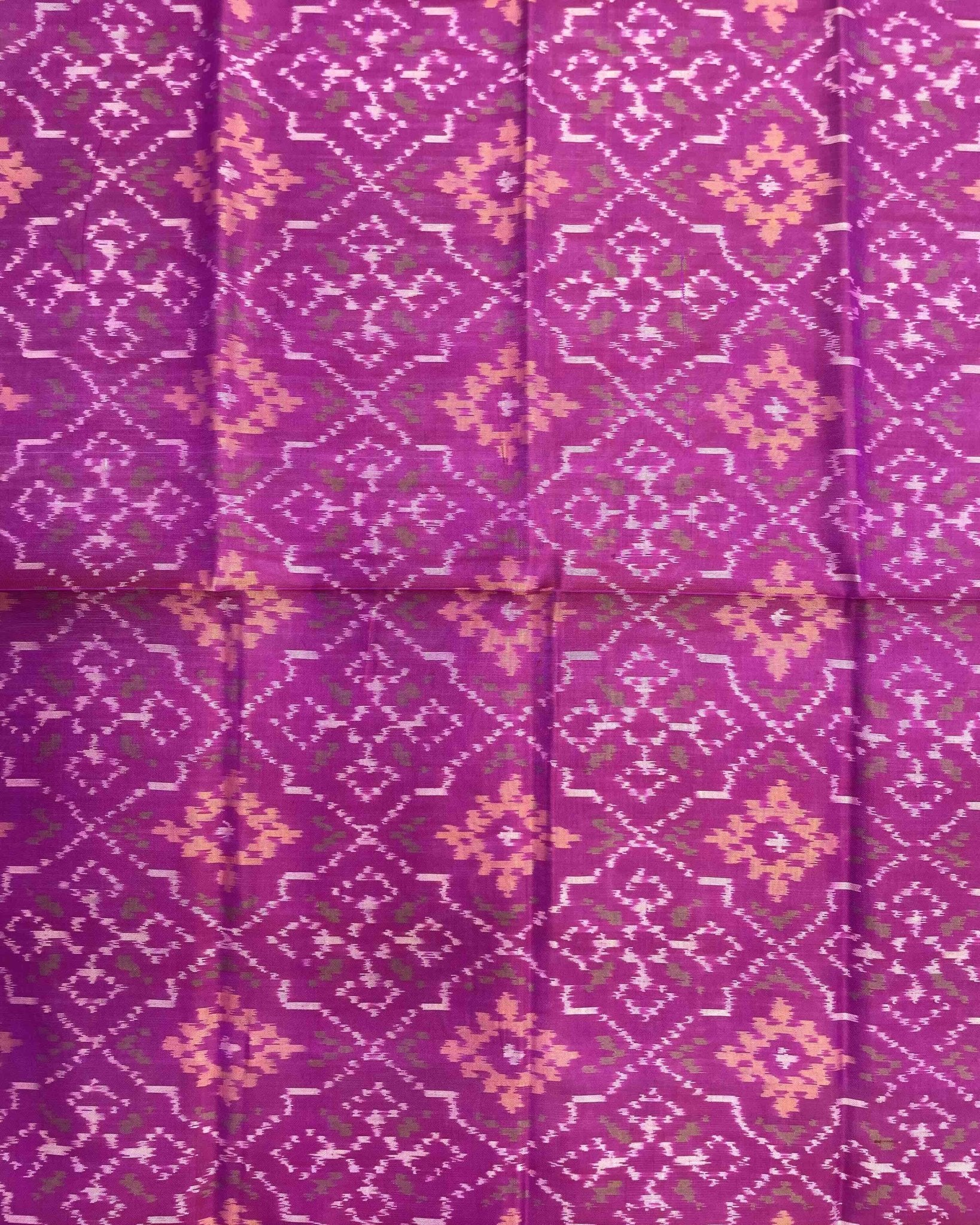 Purplish Pink Panchanda Patola Dupatta - SindhoiPatolaArt