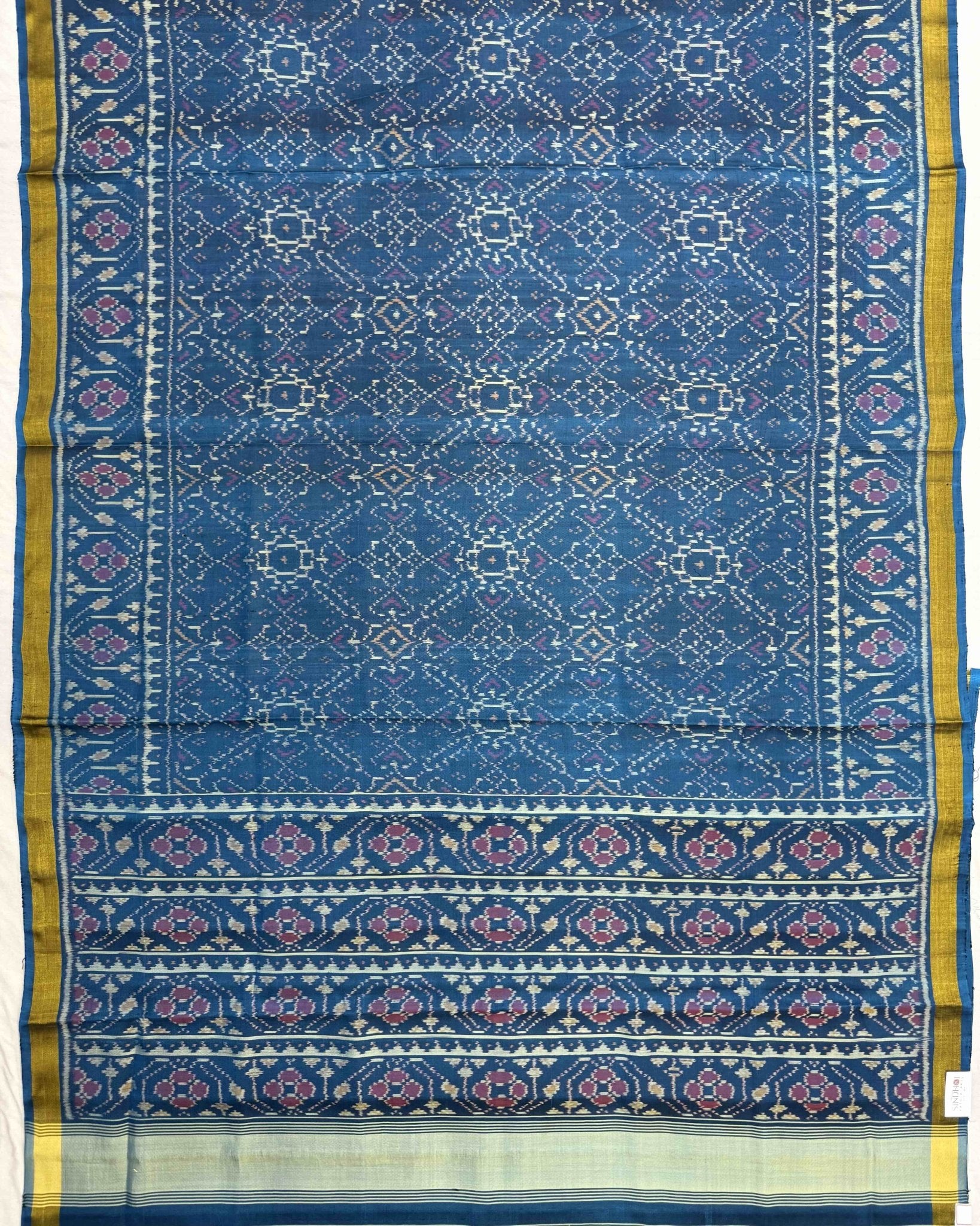 Rama Blue Manekchowk Patola Saree - SindhoiPatolaArt