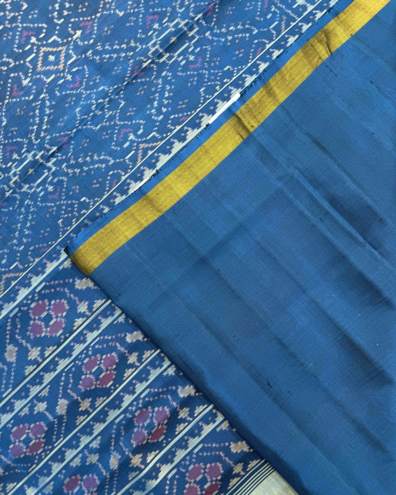 Rama Blue Manekchowk Patola Saree - SindhoiPatolaArt