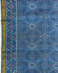 Rama Blue Manekchowk Patola Saree - SindhoiPatolaArt