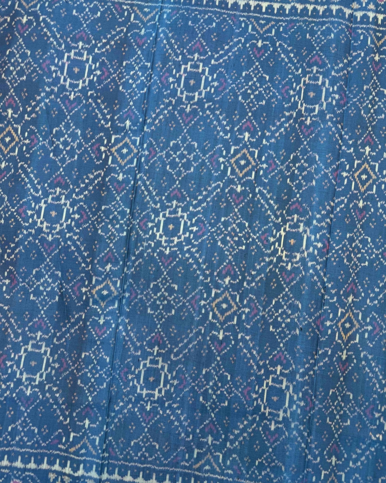 Rama Blue Manekchowk Patola Saree - SindhoiPatolaArt