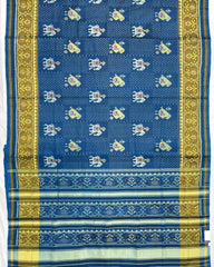 Rama Blue Narikunj Doted Designer Patola Saree - SindhoiPatolaArt