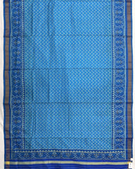 Rama Blue Narikunj Top & Zig Zag Dupatta with Plain Salwar Patola Dress - SindhoiPatolaArt