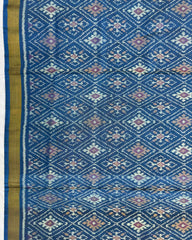 Rama Blue Panchanda Patola Saree - SindhoiPatolaArt