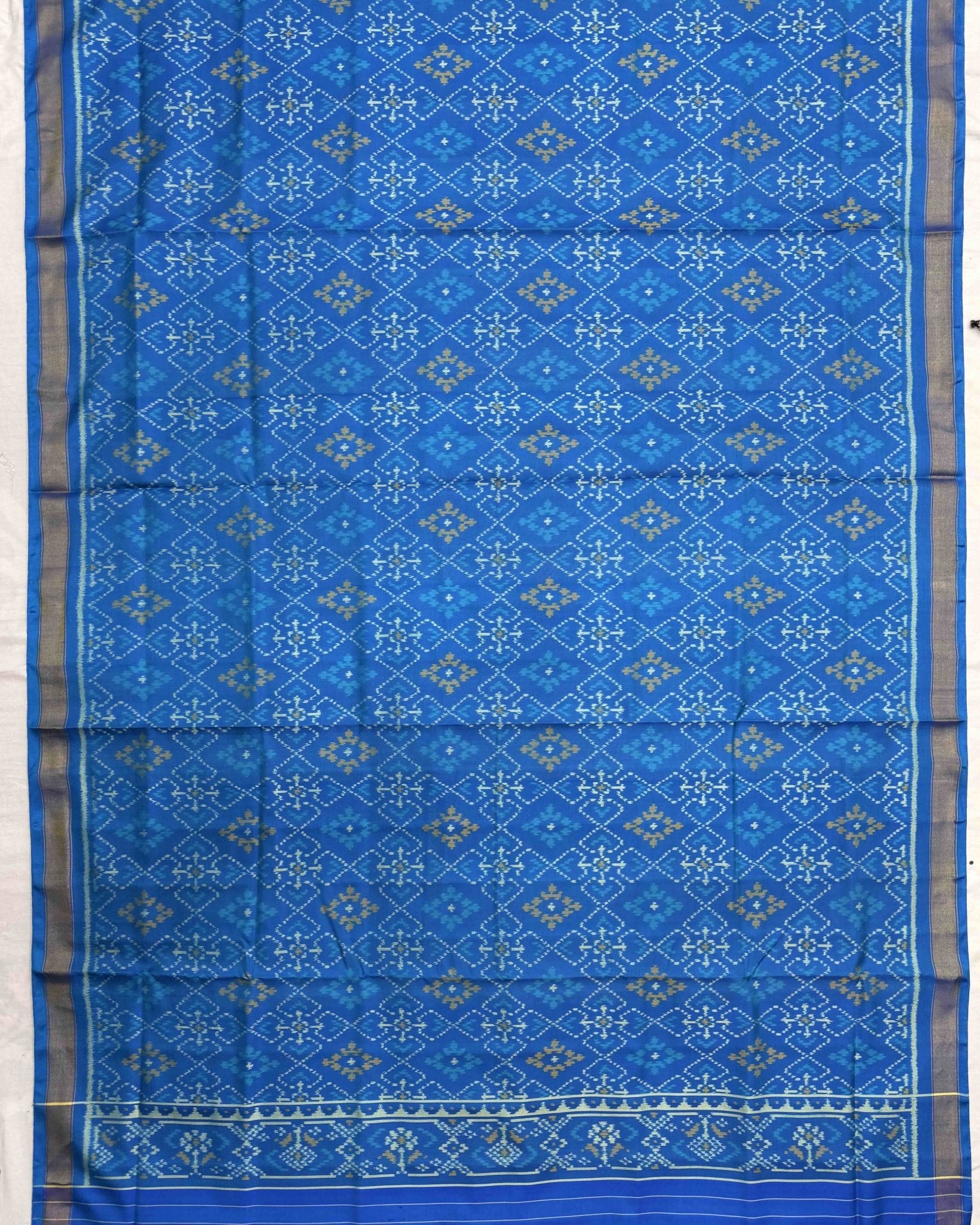 Rama Blue Panchanda Top & Dariya Bhatt Dupatta with Plain Salwar Patola Dress - SindhoiPatolaArt
