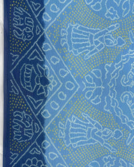 Rama Blue & Sky Blue Georgette Bandhani Dupatta - SindhoiPatolaArt