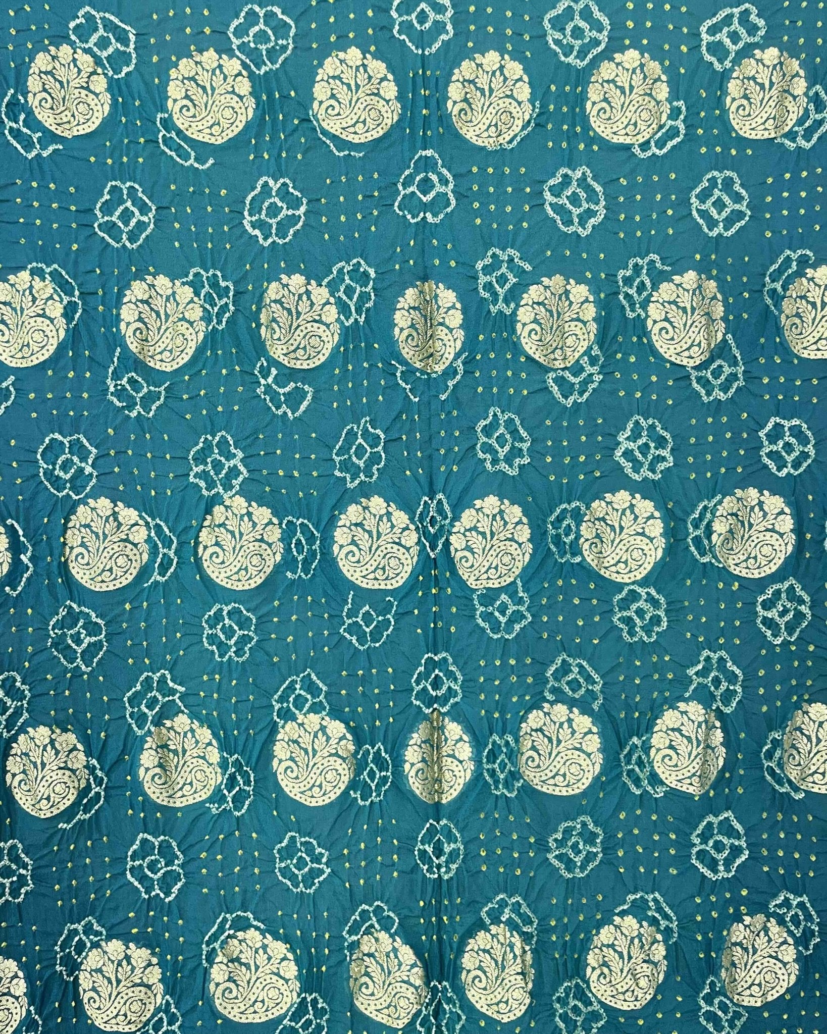 Rama Georgette Bandhani Dupatta - SindhoiPatolaArt