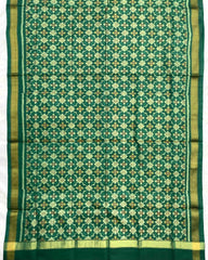 Rama Green Buttonful Design Patola Dupatta - SindhoiPatolaArt