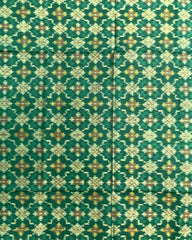 Rama Green Buttonful Design Patola Dupatta - SindhoiPatolaArt