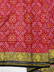 Red & Black Navratan Rajkot Patola - SindhoiPatolaArt