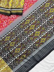 Red & Black Navratan Rajkot Patola - SindhoiPatolaArt