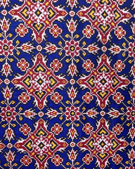 Red & Blue Chhabdi Designer Patola Dupatta - SindhoiPatolaArt
