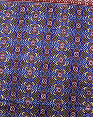 Red & Blue Manekchowk Double Ikat Patola Saree - SindhoiPatolaArt