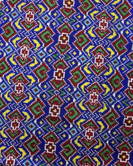 Red & Blue Manekchowk Double Ikat Patola Saree - SindhoiPatolaArt