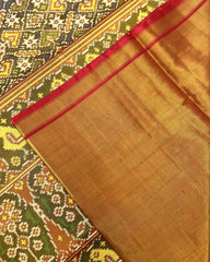 Red & Blue Manekchowk Tissue Patola Saree - SindhoiPatolaArt