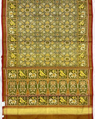 Red & Blue Manekchowk Tissue Patola Saree - SindhoiPatolaArt