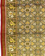 Red & Blue Manekchowk Tissue Patola Saree - SindhoiPatolaArt