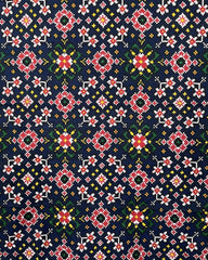 Red & Blue Navratan Patola Dupatta - SindhoiPatolaArt