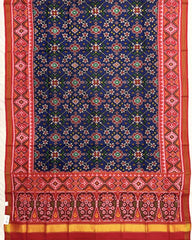 Red & Blue Navratan Patola Dupatta - SindhoiPatolaArt