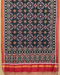 Red & Blue Navratan Patola Dupatta - SindhoiPatolaArt