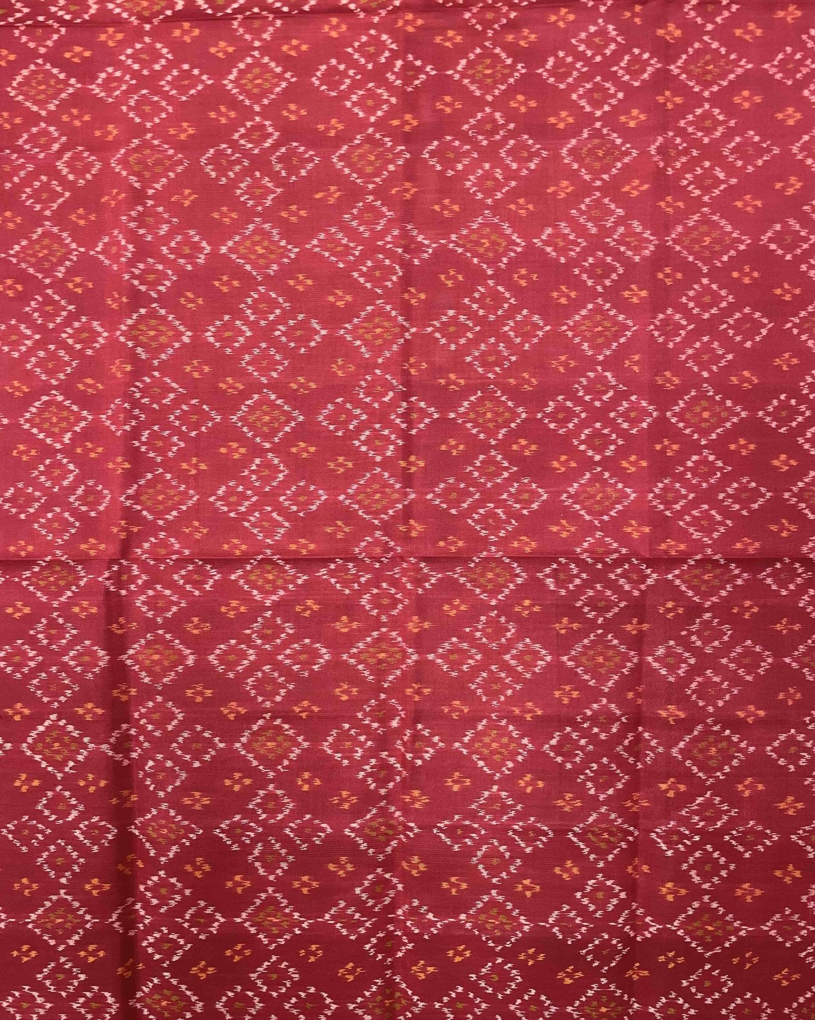 Red Booty Design Patola Dupatta - SindhoiPatolaArt