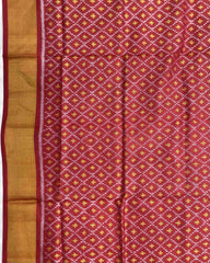 Red Booty Design Patola Saree - SindhoiPatolaArt