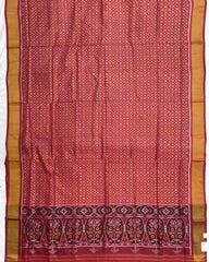 Red Booty Design Patola Saree - SindhoiPatolaArt
