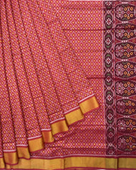 Red Booty Design Patola Saree - SindhoiPatolaArt
