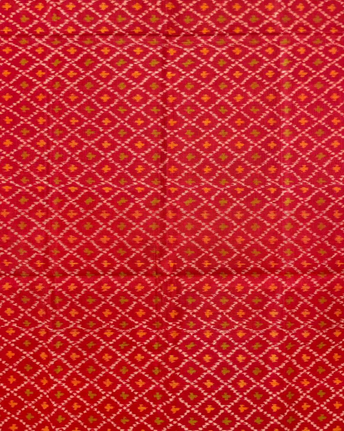 Red Booty Designer Patola Dupatta - SindhoiPatolaArt