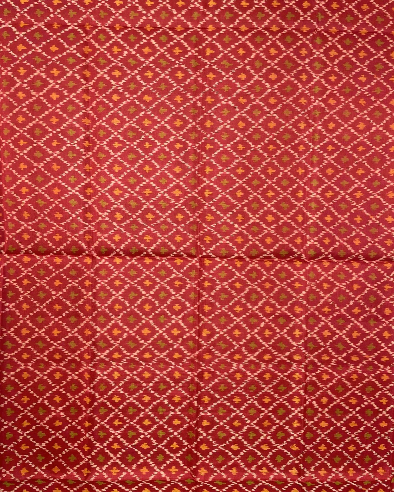 Red Booty Designer Patola Dupatta - SindhoiPatolaArt