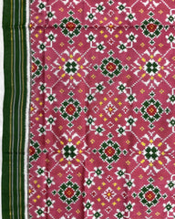 Red & Carrot Pink Navratan Patola Dupatta - SindhoiPatolaArt