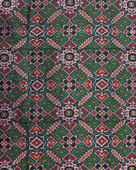 Red & Green Manekchowk Patola Dupatta - SindhoiPatolaArt