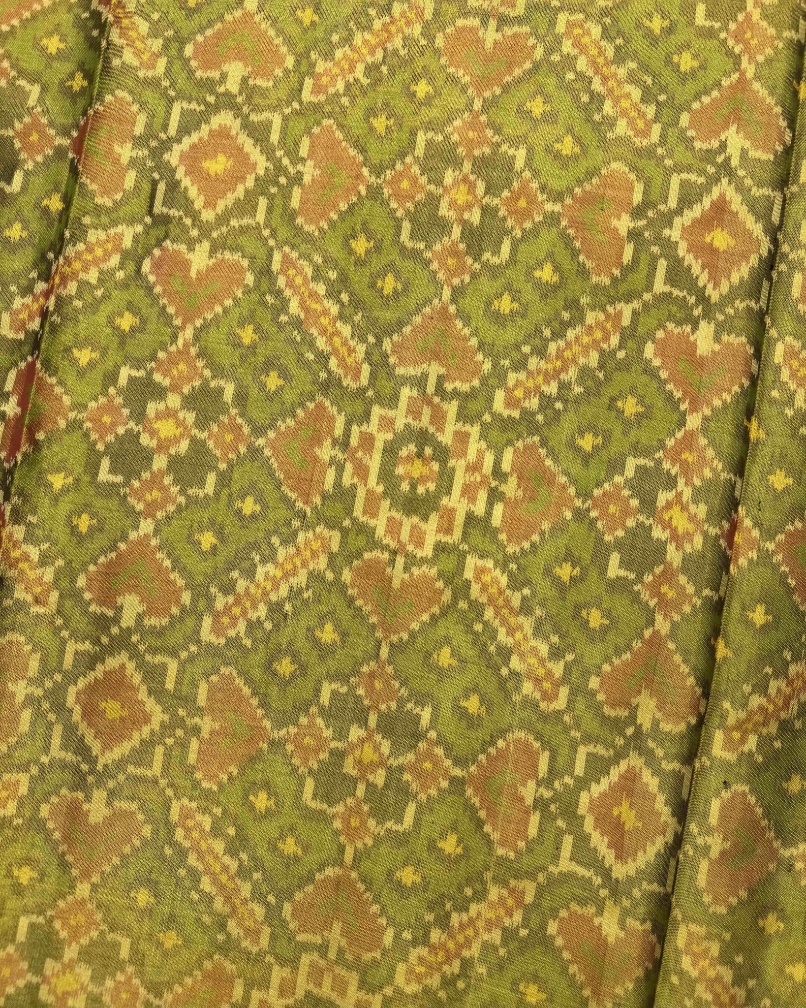 Red & Green Manekchowk Tissue Patola Saree - SindhoiPatolaArt