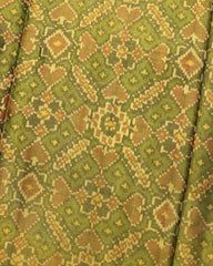 Red & Green Manekchowk Tissue Patola Saree - SindhoiPatolaArt