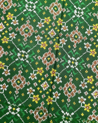 Red & Green Navratan Patola Saree - SindhoiPatolaArt