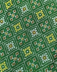 Red & Green Panchanda Patola Saree - SindhoiPatolaArt