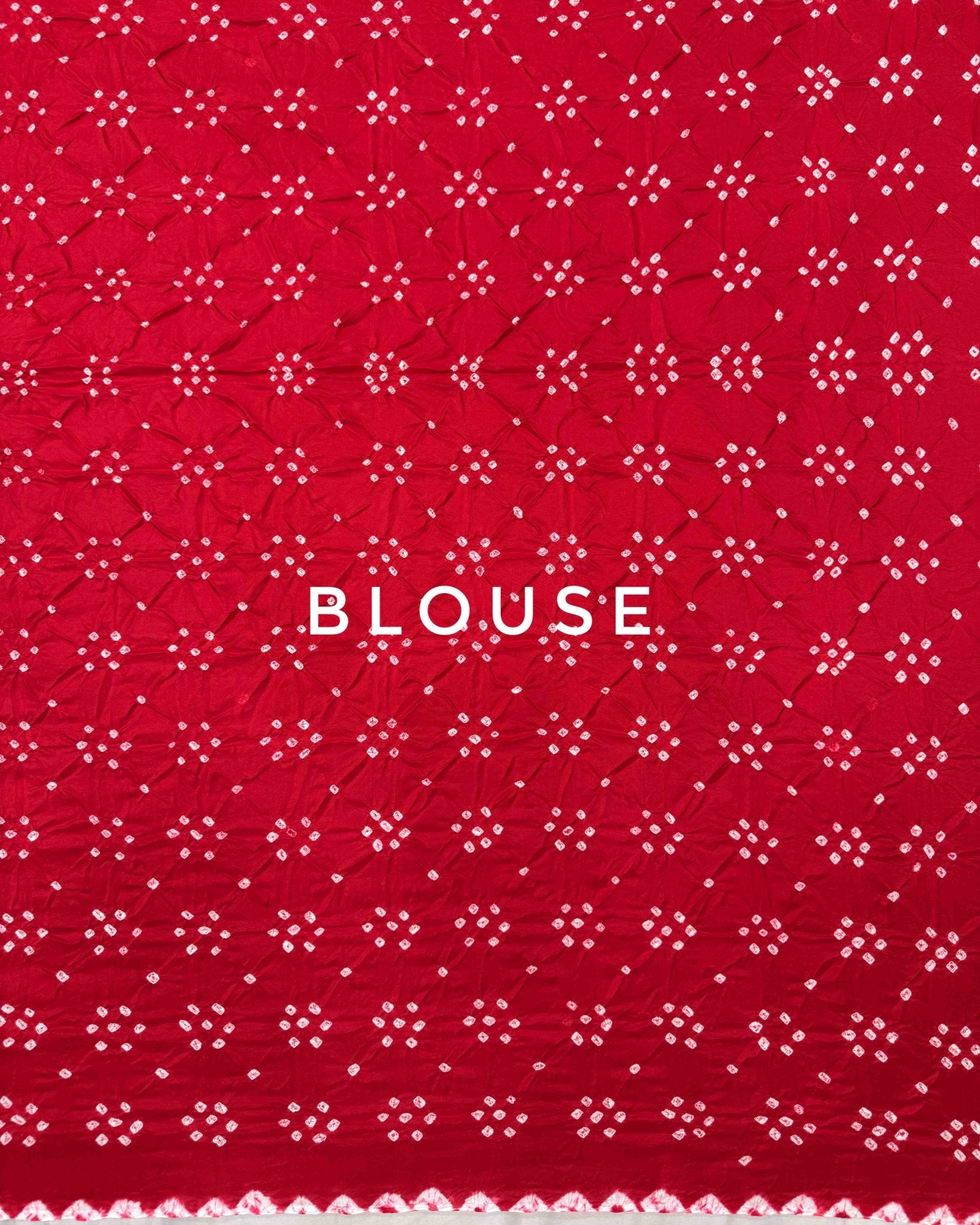 Red Habotai Bandhani Saree - SindhoiPatolaArt