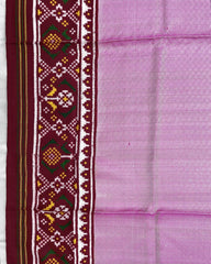 Red & Light Pink Pattern Design Patola Dupatta - SindhoiPatolaArt