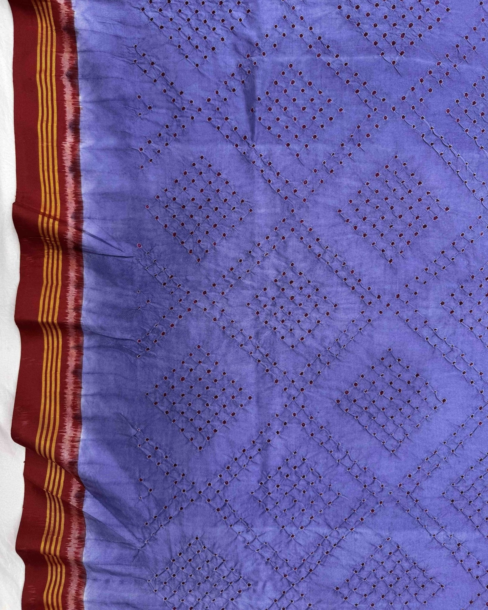 Red & Light Purple Bandhani Patola Dupatta - SindhoiPatolaArt