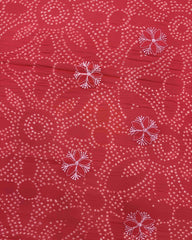 Red Lukhnowi Work Georgette Bandhani Saree - SindhoiPatolaArt