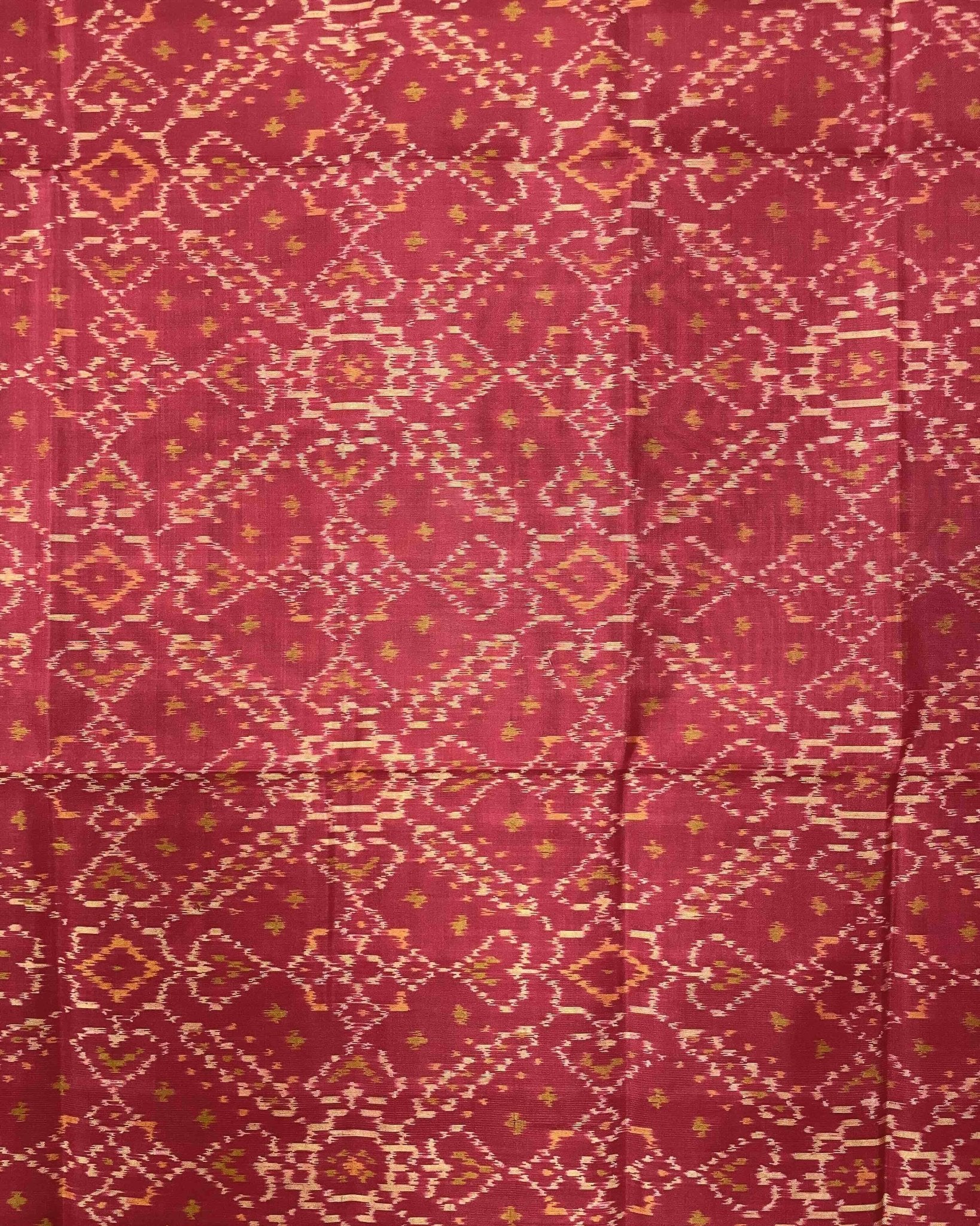 Red Manekchowk Patola Dupatta - SindhoiPatolaArt