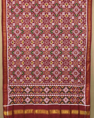 Red Manekchowk Patola Dupatta - SindhoiPatolaArt