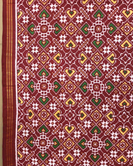 Red Manekchowk Patola Dupatta - SindhoiPatolaArt