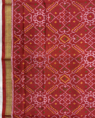 Red Manekchowk Patola Dupatta - SindhoiPatolaArt