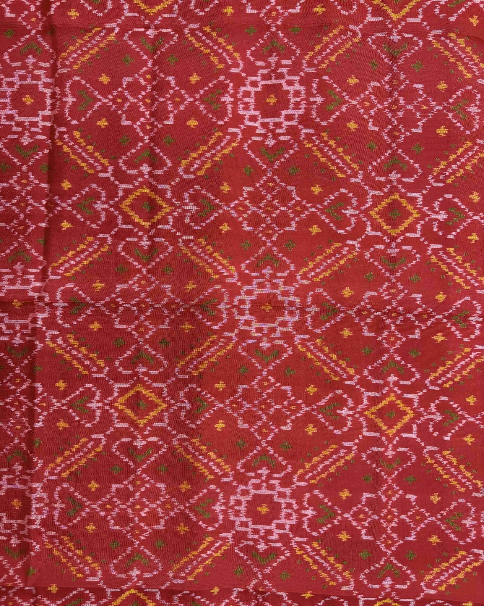 Red Manekchowk Patola Dupatta - SindhoiPatolaArt